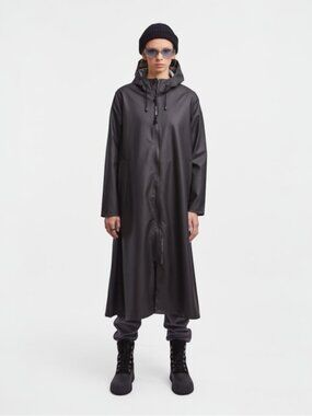 Stutterheim Mosebacke Long Lightweight Zip Trench Coat—Waterproof
